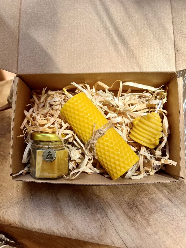 Beeswax candle gift set