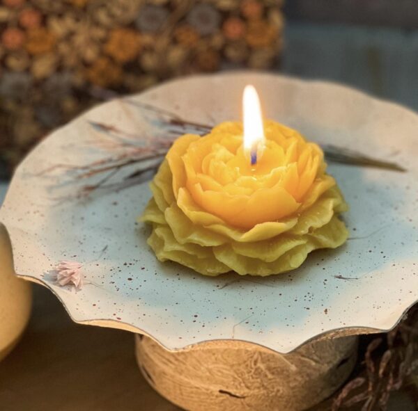 Peony Flower Candle