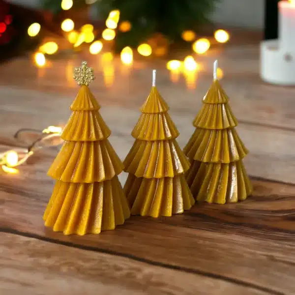 Beeswax candle christmas tree